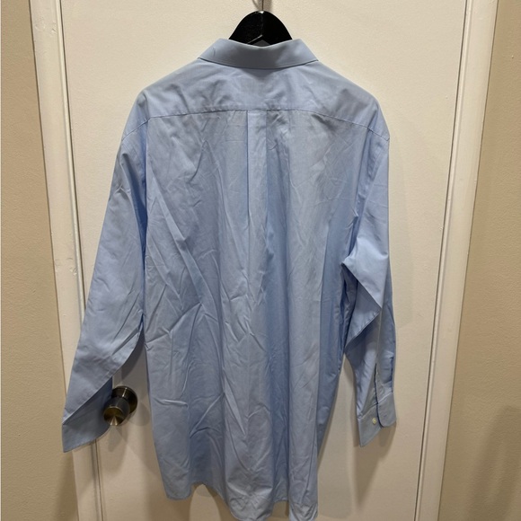 Stafford Essentials Oxford Blue Dress Shirt sz 18 - Picture 2 of 3